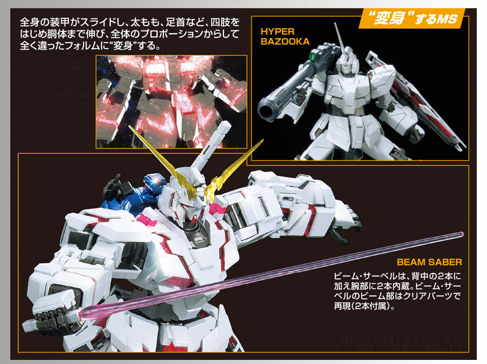 MG 1/100 RX-0 Unicorn Gundam [Red / Green Twin Frame Edition] Titanium Finish
