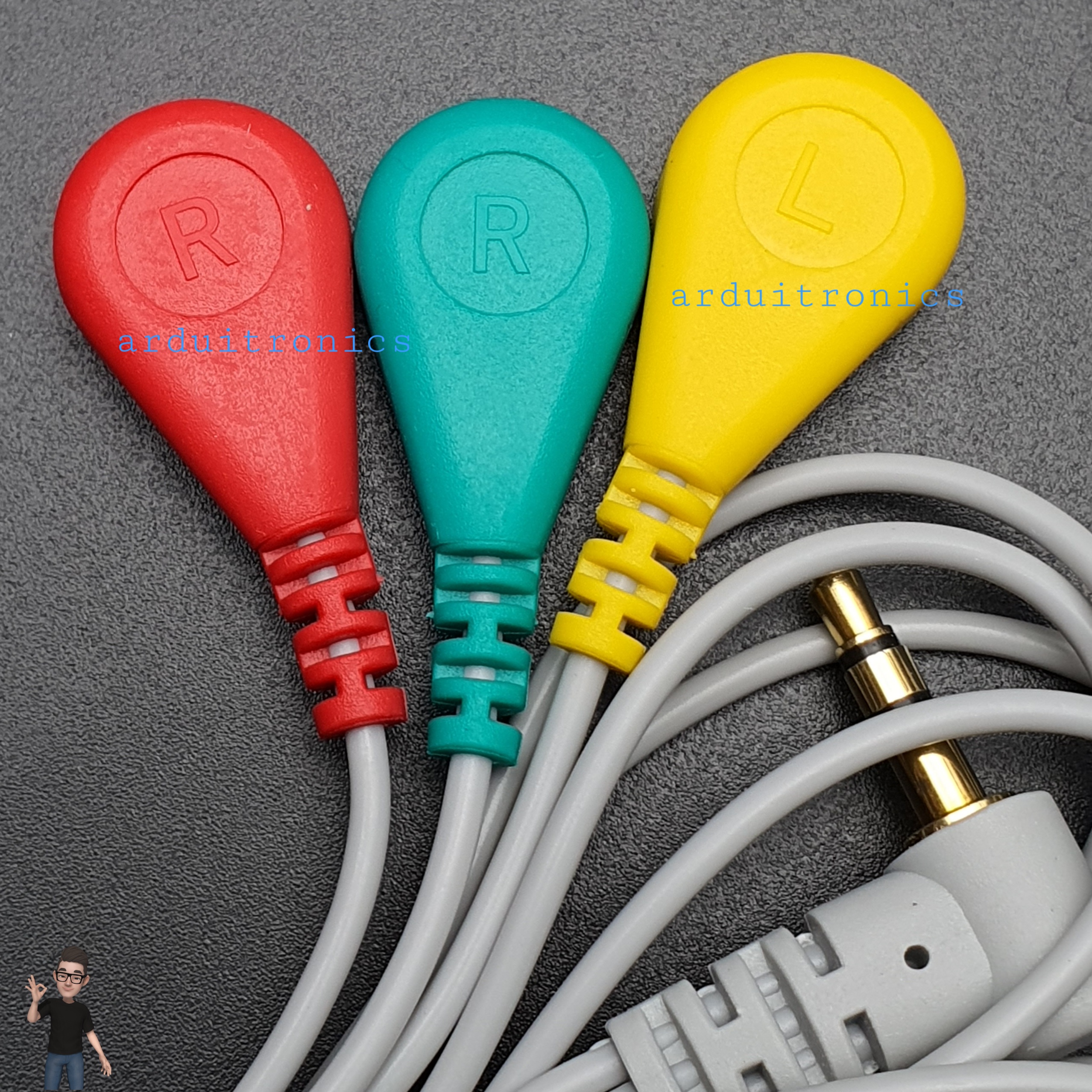 Electrocardiogram (ECG) Heart Rate Monitor Kit AD8232 - Round Electrode Pads