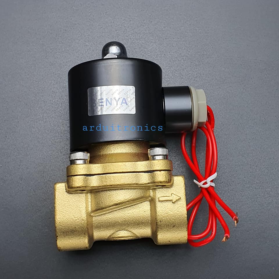 โซลินอยวาล์ว ทองเหลือง (Solenoid Valve Normally Closed) 6 หุน (3/4") 220VAC - ยี่ห้อ Senya 2W-200-20