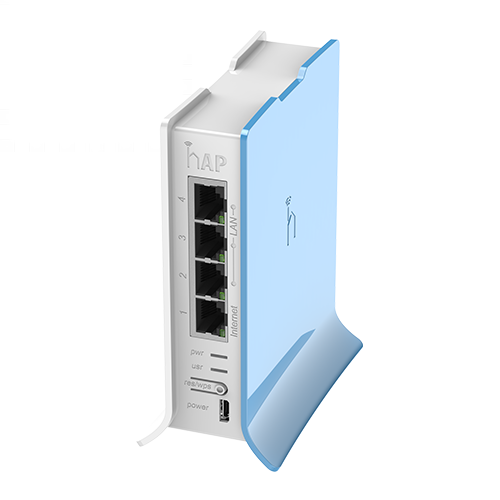 Mikrotik RB941-2nD-TC ( hAP Lite ) home Access Point 2.4GHz 802.11b/g/n, 4-Port LAN 10/100Mbps, Level 4 license, for in the Room