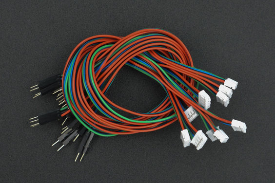 Gravity: 4Pin PH2.0 to DuPont Male Connector I2C/ UART Cable Pack (30cm) - แท้จาก DFRobot