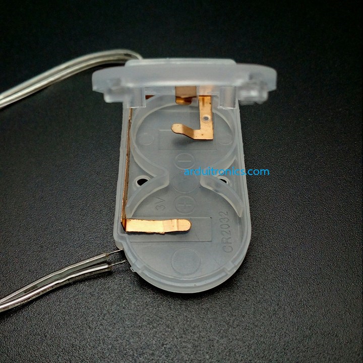 Battery Box รางถ่านกระดุม CR2032 แบบใส ใส่ได้ 2 ก้อน 6V (ก้อนละ 3V) พร้อมสวิตช์