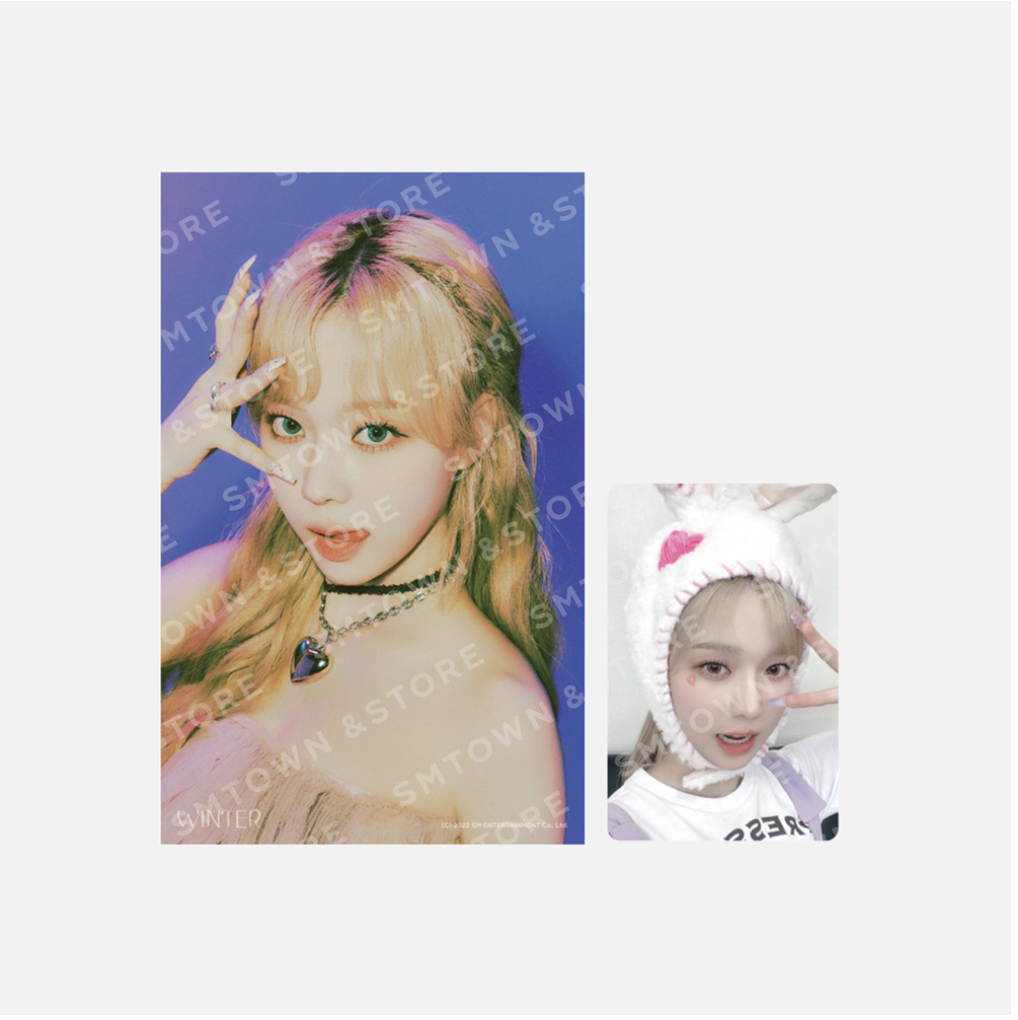 aespa - ของสะสม aespa Life's Too Short MD - 4x6 Photo + Photocard set แบบ Winter