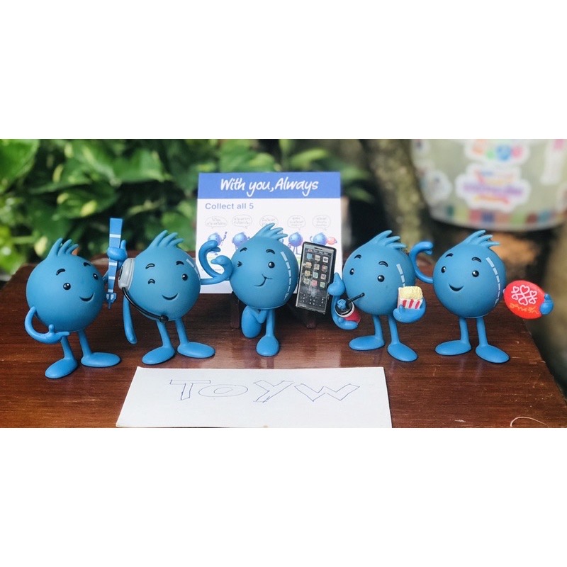 ของสะสมหายาก สินค้าพรีเมี่ยมฟิกเกอร์เอไอเอส อุ่นใจ จาก AIS uunjai ปี 2008 เอไอเอส น้องอุ่นใจ วัสดุยางแข็งจาก AIS - Collect all 5 / Network Quality,Service Excellence,Service Advancement,Privilleges,Social Responsibility