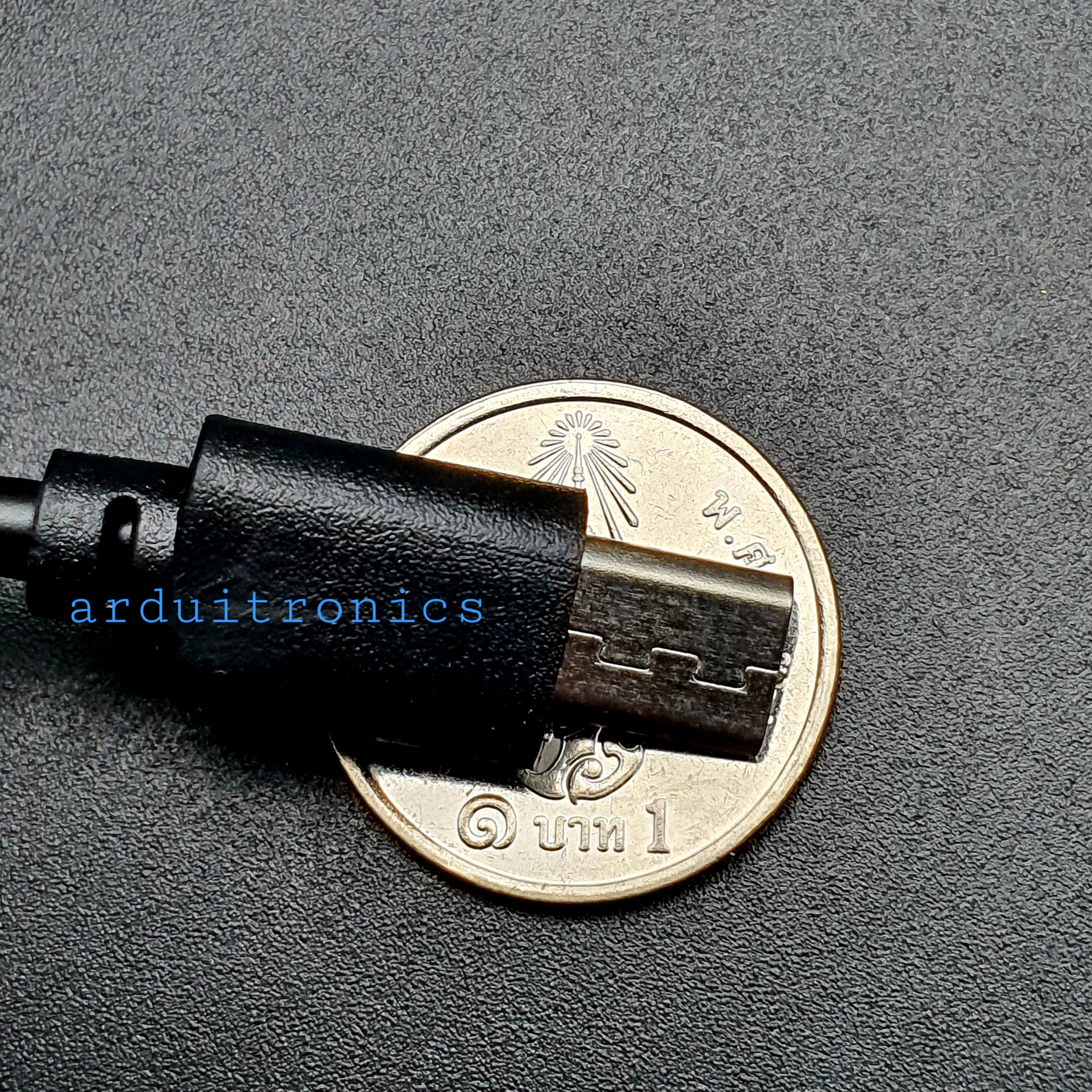 Micro USB Cable สายชาร์จ Data Cable สีดำ หัวยาว 8มม สายยาว1เมตร