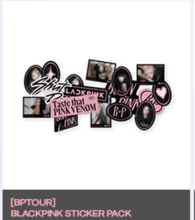BLACKPINK - ของสะสมงานคอน BLACKPINK WORLD TOUR [BORN PINK] SEOUL - sticker pack - ส่ง เครืองบิน