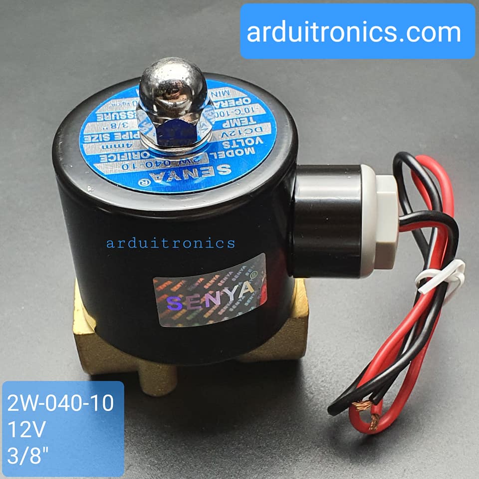 โซลินอยกระด้าง (Solenoid Valve ปกติปิด) 3 หุน (3/8 ") 12V - ยี่ห้อ Senya 2W-040-10