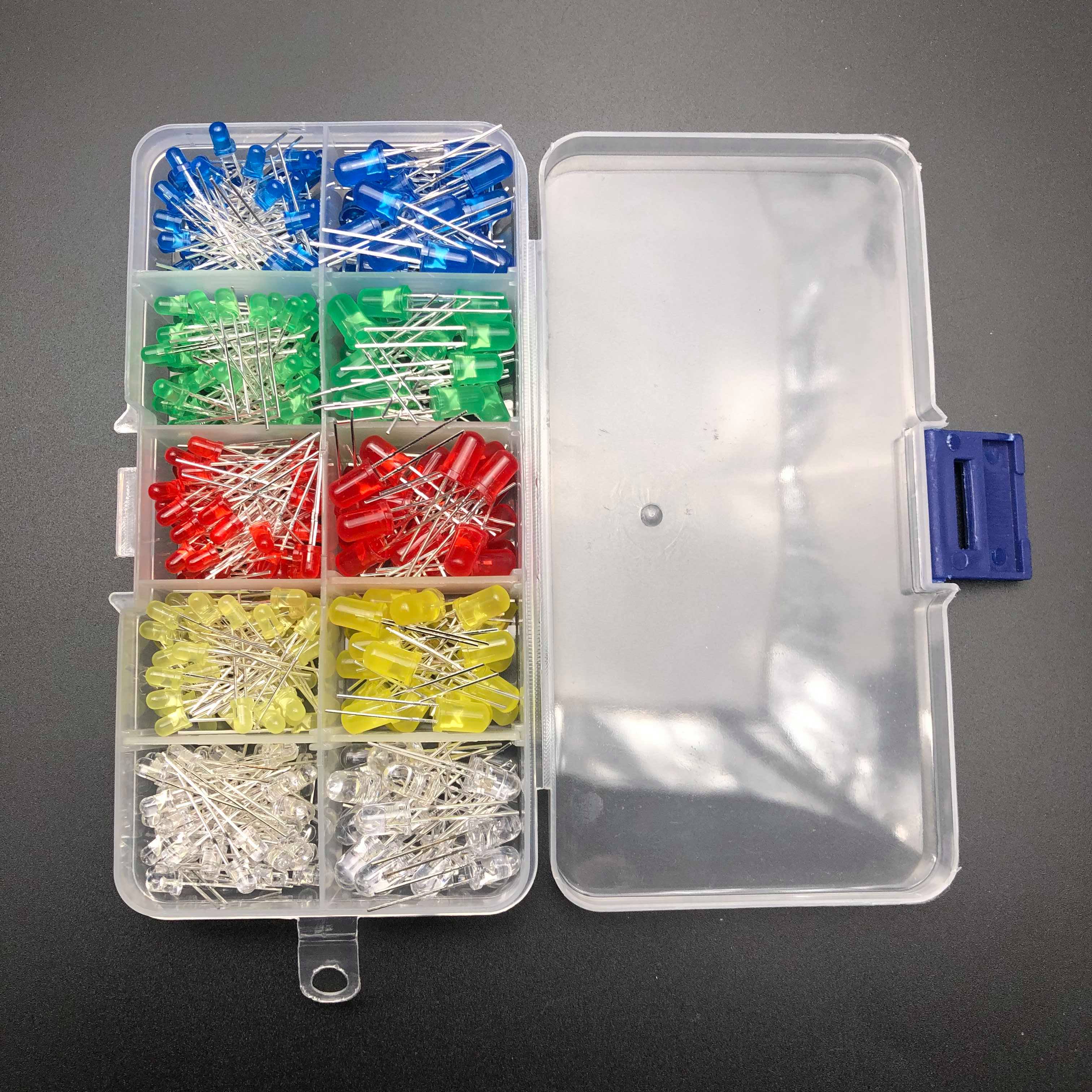 LED Set 3mm 5mm สีแดง เขียว น้ำเงิน เหลือง ขาว LED 300 หลอดต่อเซ็ต