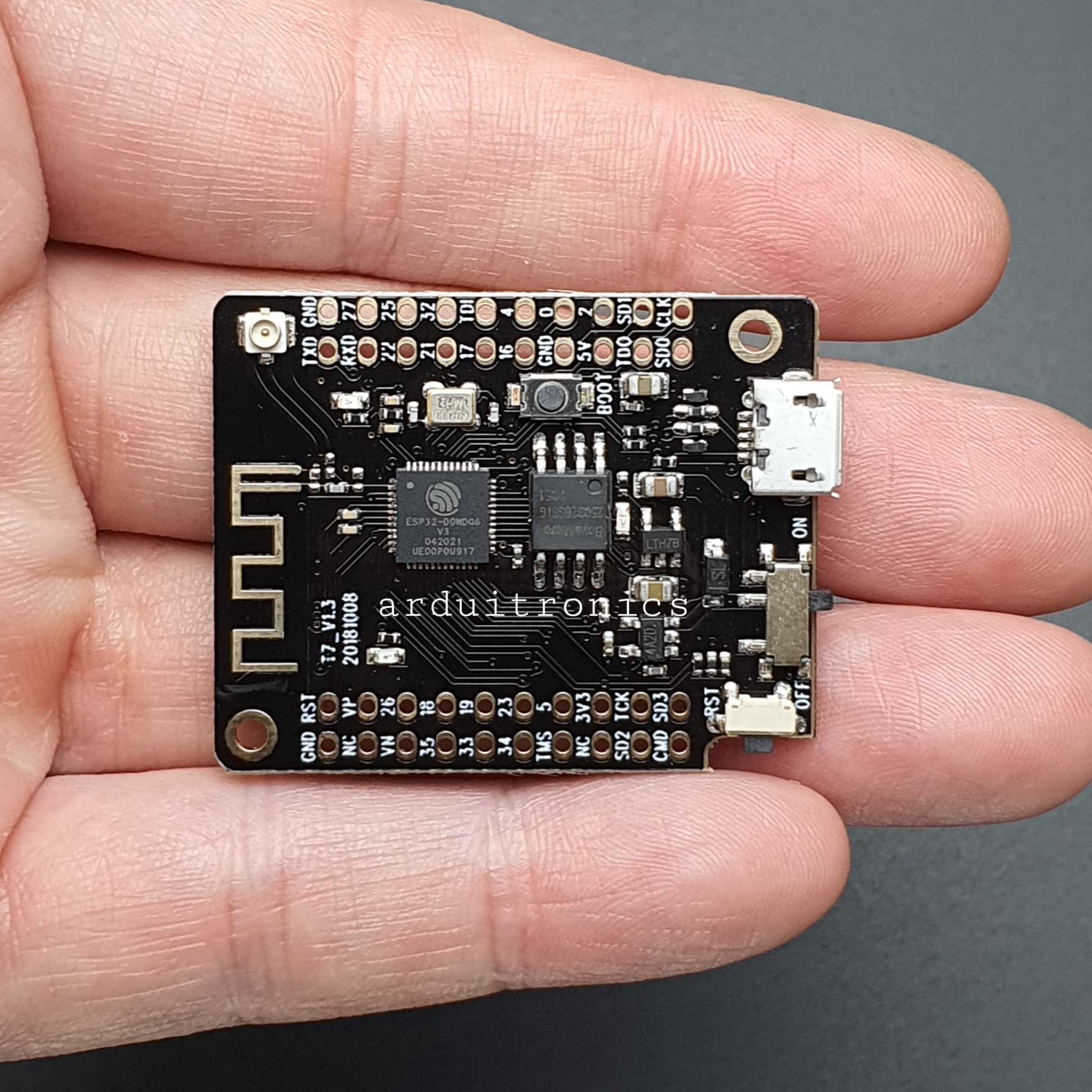 Mini32 V2.0.13 ESP32 WiFi โมดูล ESP32 พร้อมวงจรชาร์จแบต Li-ion 18650