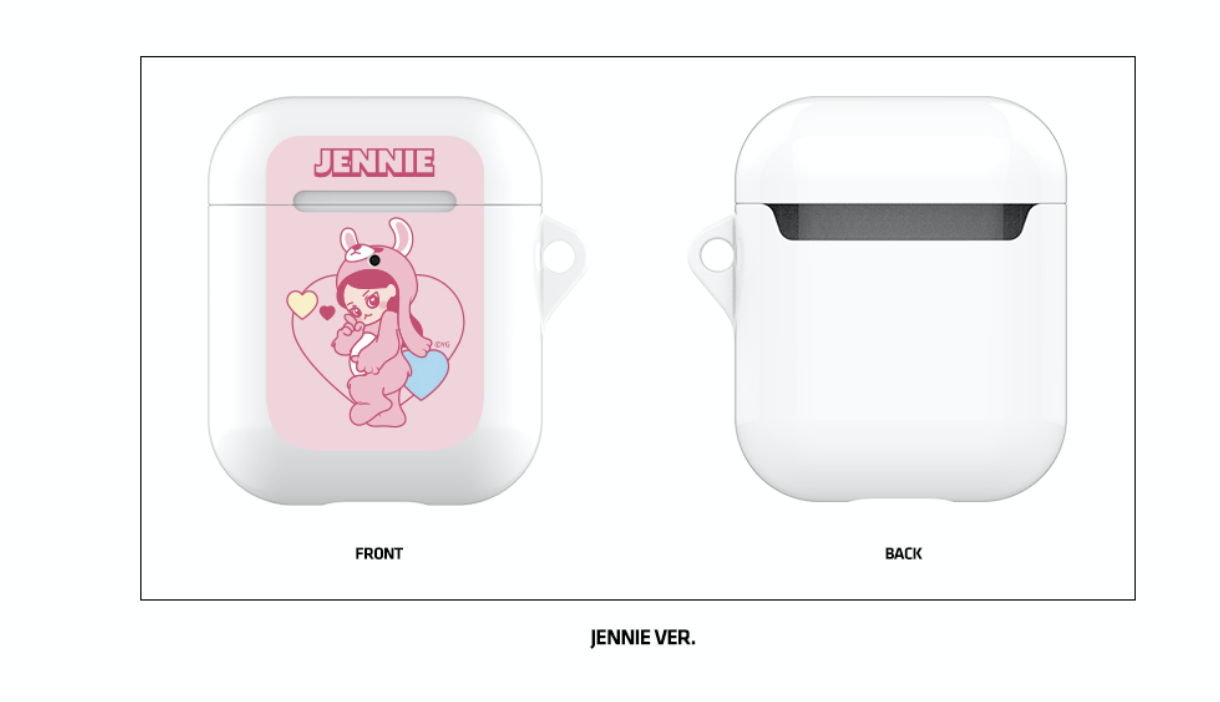 BLACKPINK -CHARACTER AIRPODS CASE สีขาว แบบ Jennie