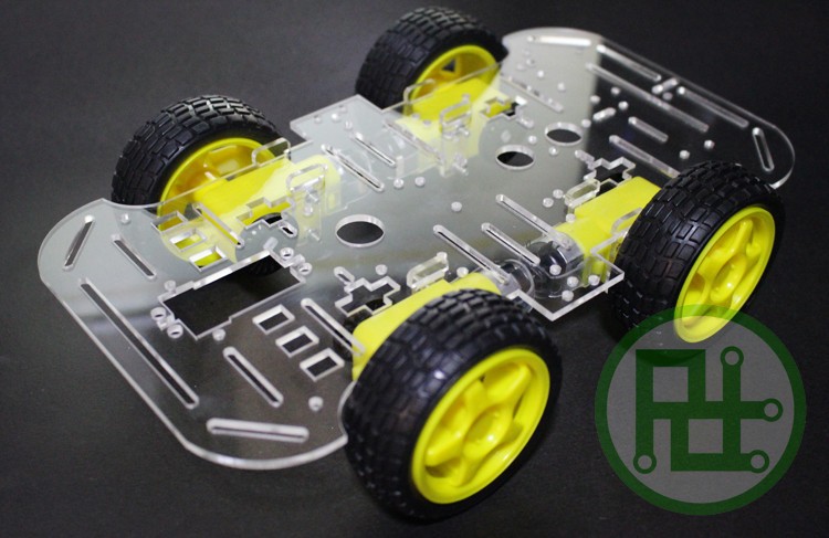 4WD 1-Layer Smart Car Chassis with Speed Encoder for Arduino