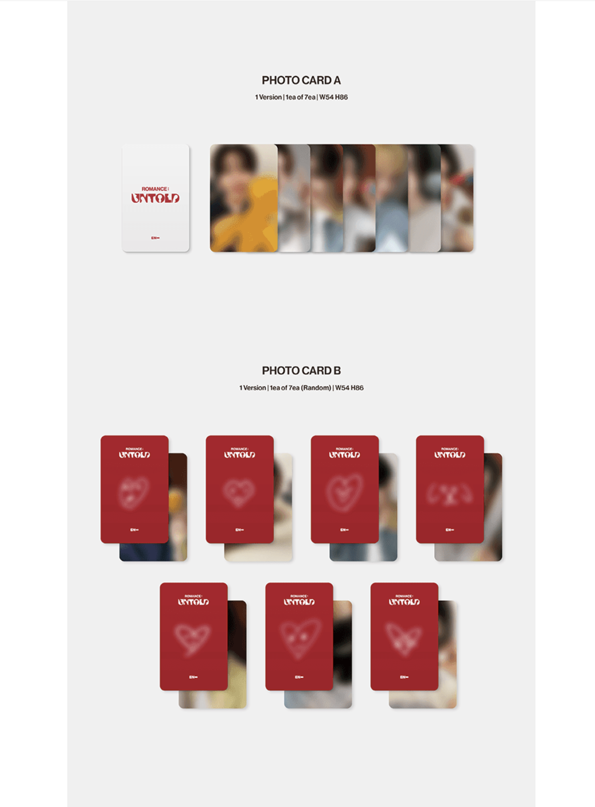 Enhypen - ROMANCE : UNTOLD แบบ ENGENE ver. - ครบ set ได้ของแถมเพิ่มจาก weverse shop - ส่งเรือ