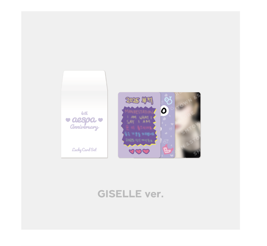 aespa - [2024 aespa 4TH ANNIVERSARY MD] -LUCKY CARD SET แบบ Giselle