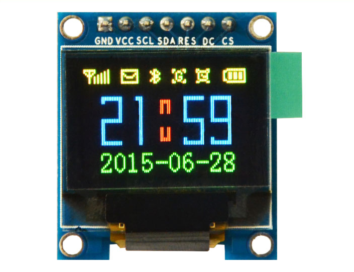 RGB OLED 0.95" 96x64 Pixels 16-bit Color OLED - SPI Interface