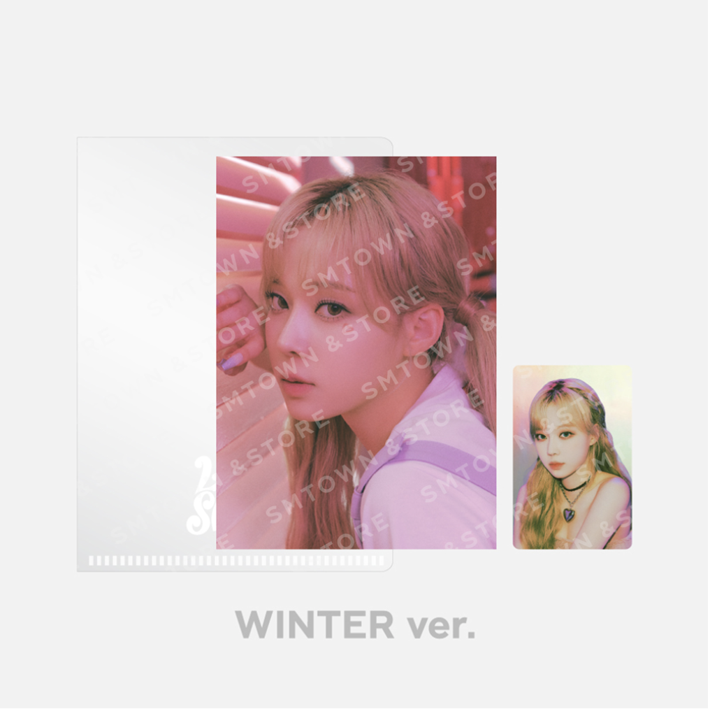 aespa - ของสะสม aespa Life's Too Short MD - Postcard + Hologram Photocard set แบบ Winter