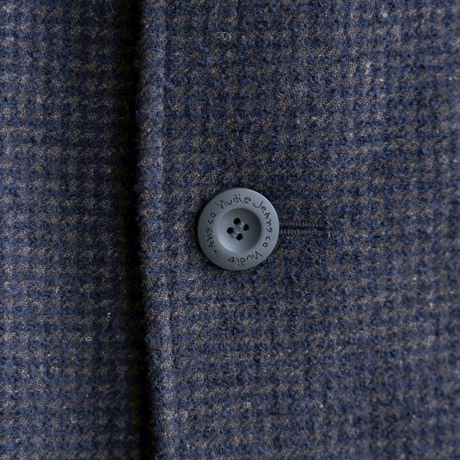 Waldo Recycled Check Coat – Dark Brown