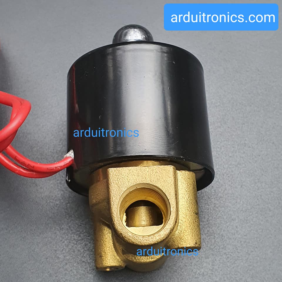 โซลินอยวาล์ว ทองเหลือง (Solenoid Valve Normally Closed) 2 หุน (1/4") 220VAC - ยี่ห้อ Senya 2W-025-08