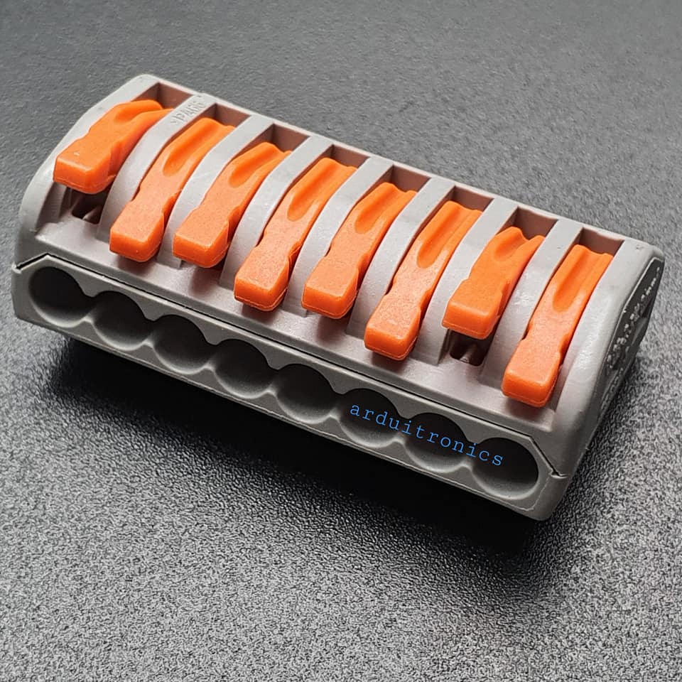 Terminal ต่อสายไฟแบบเร็ว 8 จุด Wire Connector Quick Terminal 0.75-4 Square Slitter PCT-218