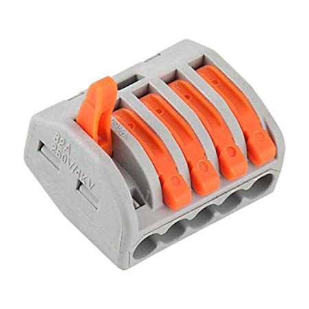 ข้อต่อสายไฟ Terminal ต่อสายไฟแบบเร็ว 5 จุด Wire Connector Quick Terminal 0.75-4 Square Slitter PCT-215