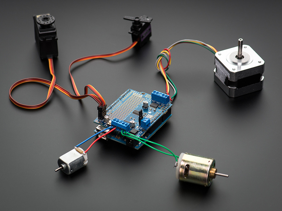 Adafruit Motor/Stepper/Servo Shield for Arduino v2 Kit - v2.3 (ของแท้จาก Adafruit)
