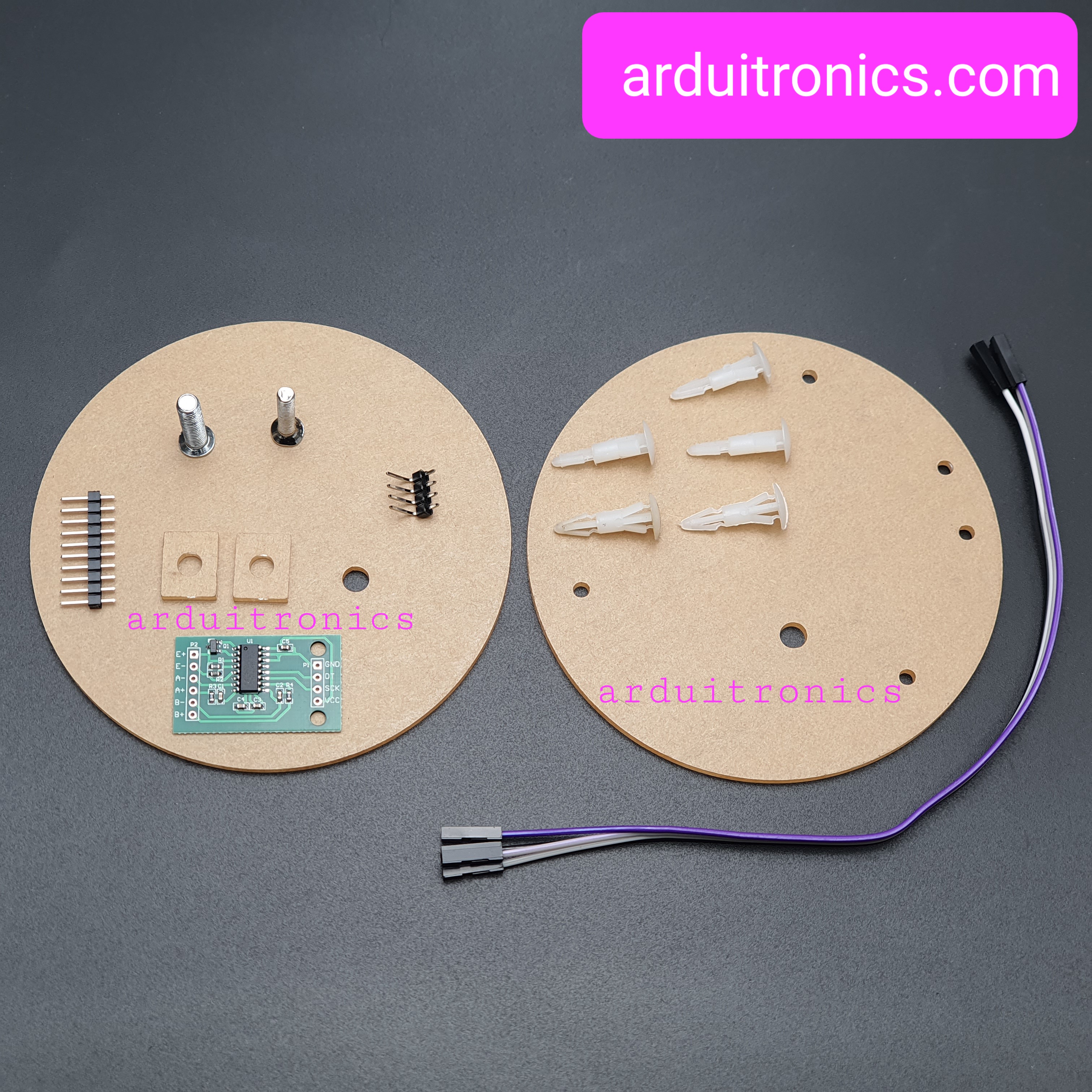 Weight Sensor (Load Cell ) 0-5 Kg + HX711 + อะคริลิก Bracket แบบใส
