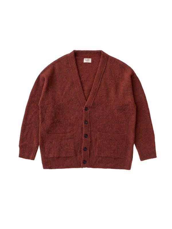 Manne Alpaca Cardigan – Brick Red