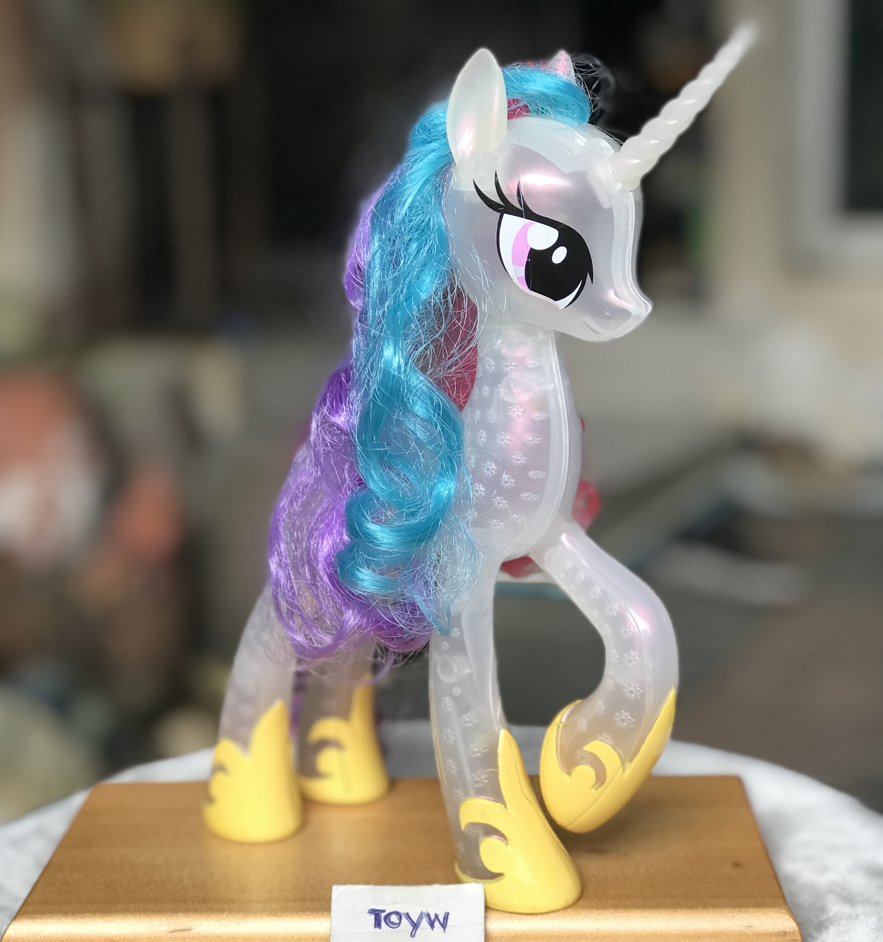 ไม่ได้ลองไฟ มายลิตเติ้ลโพนี่ มัาโพนี่แท้ Hasbro My Little Pony Movie Glitter Glow Princess Celestia No wings no necklace