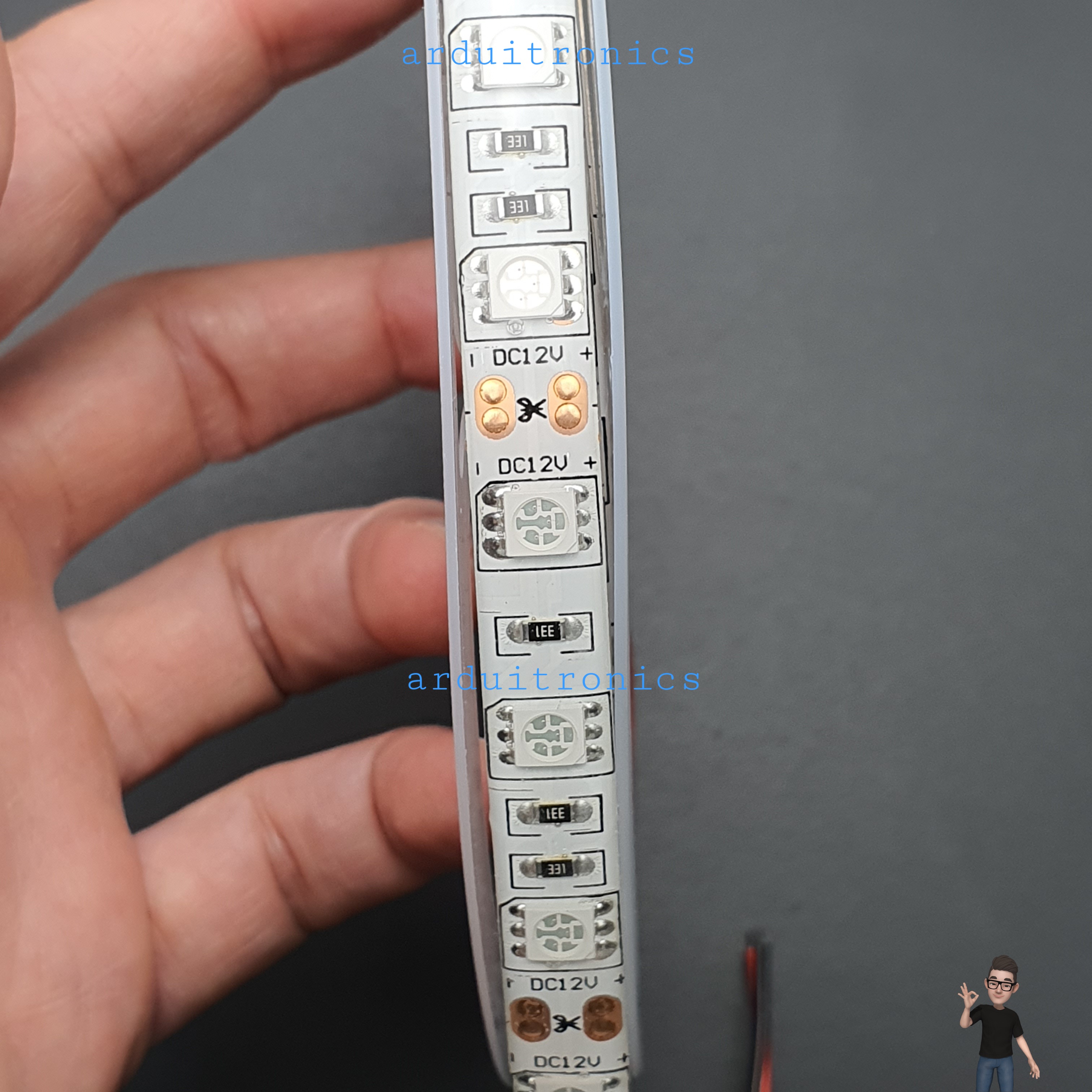 ไฟเส้น LED 5050 12V กันน้ำ สีแดง RED 5เมตร 60 LED/meter