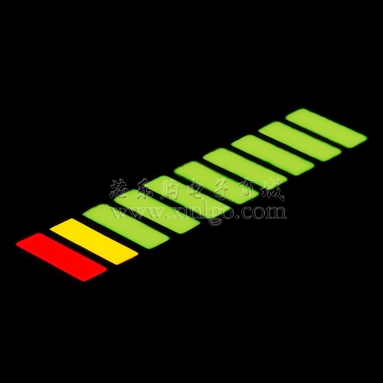 3 Color 10 Segment LED Bar Graph (แดง 1 แถว เหลือง 1 แถว เขียว 8 แถว)