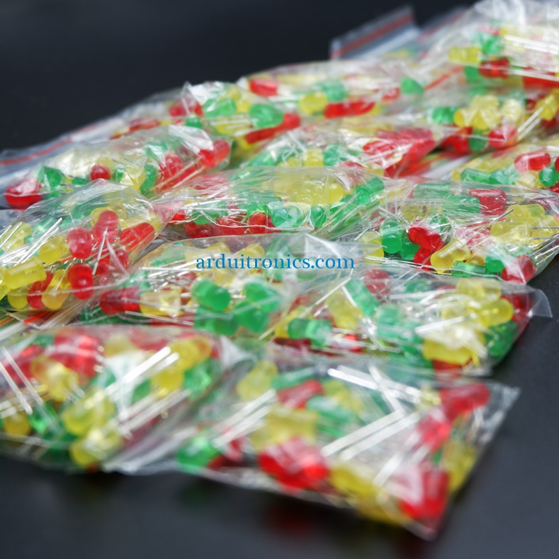 5mm LED Pack (red, green, yellow) 10 each 30 pcs