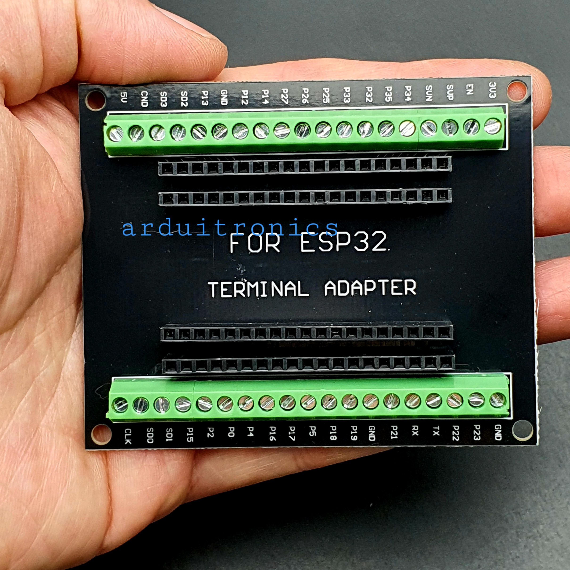 ESP32 NodeMCU Screw Shield บอร์ดขยายขา NodeMCU ESP32 แบบ38P สีดำ