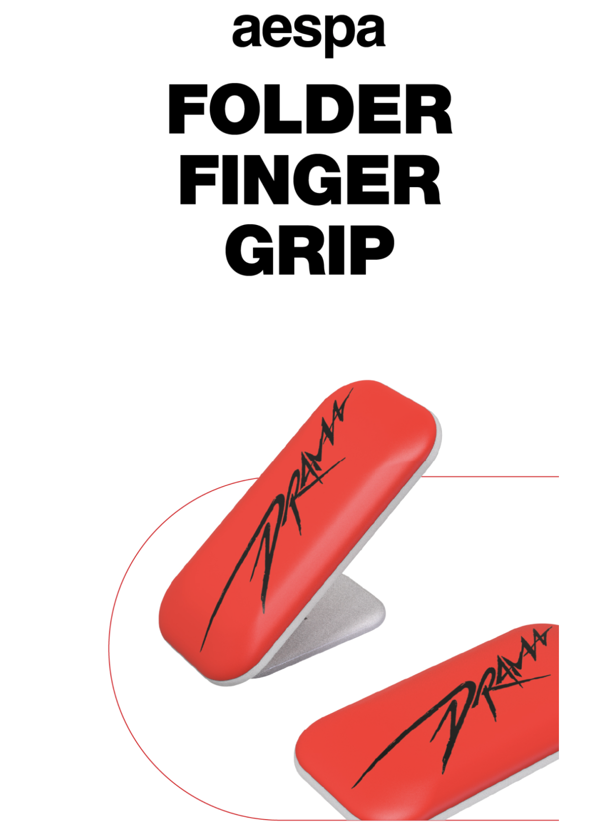 aespa -aespa The 4th Mini Album - 'Drama’ WHITE Ver. MD - Folder Finger Grip - ระบุชื่อที่ต้องกา