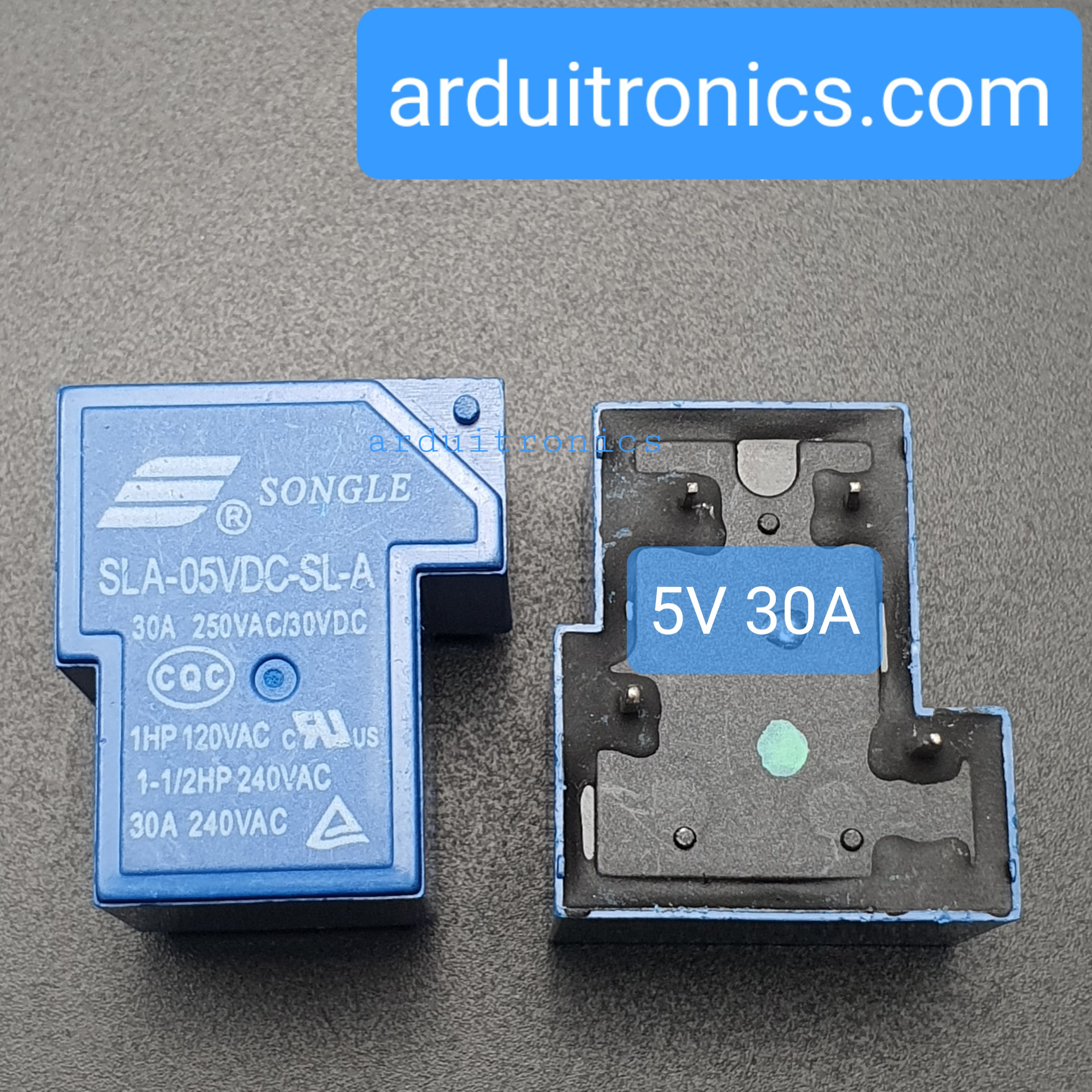 หัวรีเลย์ Relay 5V 30A แบบ 4 ขา รุ่น SLA-5VDC-SL-A ( ยี่ห้อ Songle )
