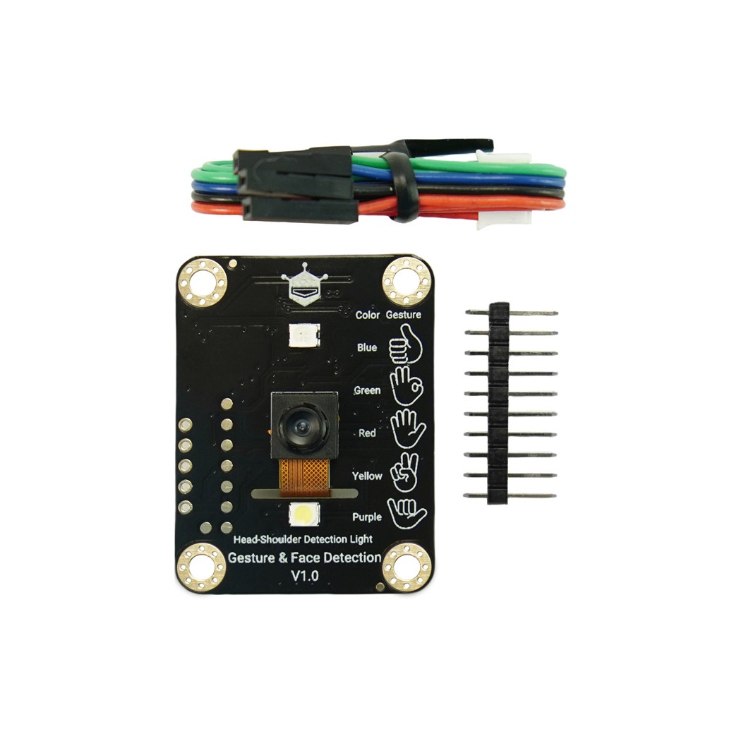 Gravity: Offline Edge AI Gesture & Face Detection Sensor – 5 Gestures, 10 Faces, 3m (Arduino/ RPi/ ESP32) - แท้ DFRobot