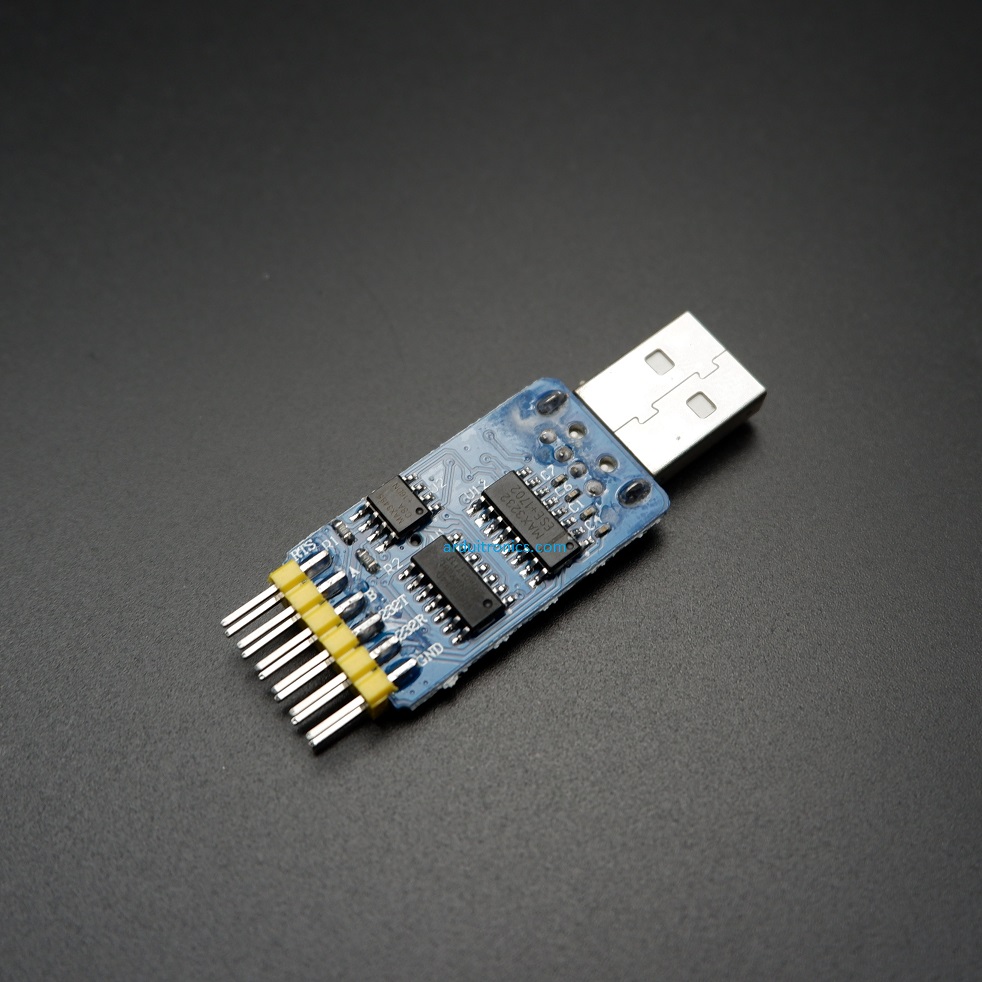 6-in-1 Multi-functional Serial Port Module CP2102 USB To TTL 485 232 Interchange Compatible with 3.3V and 5V Levels