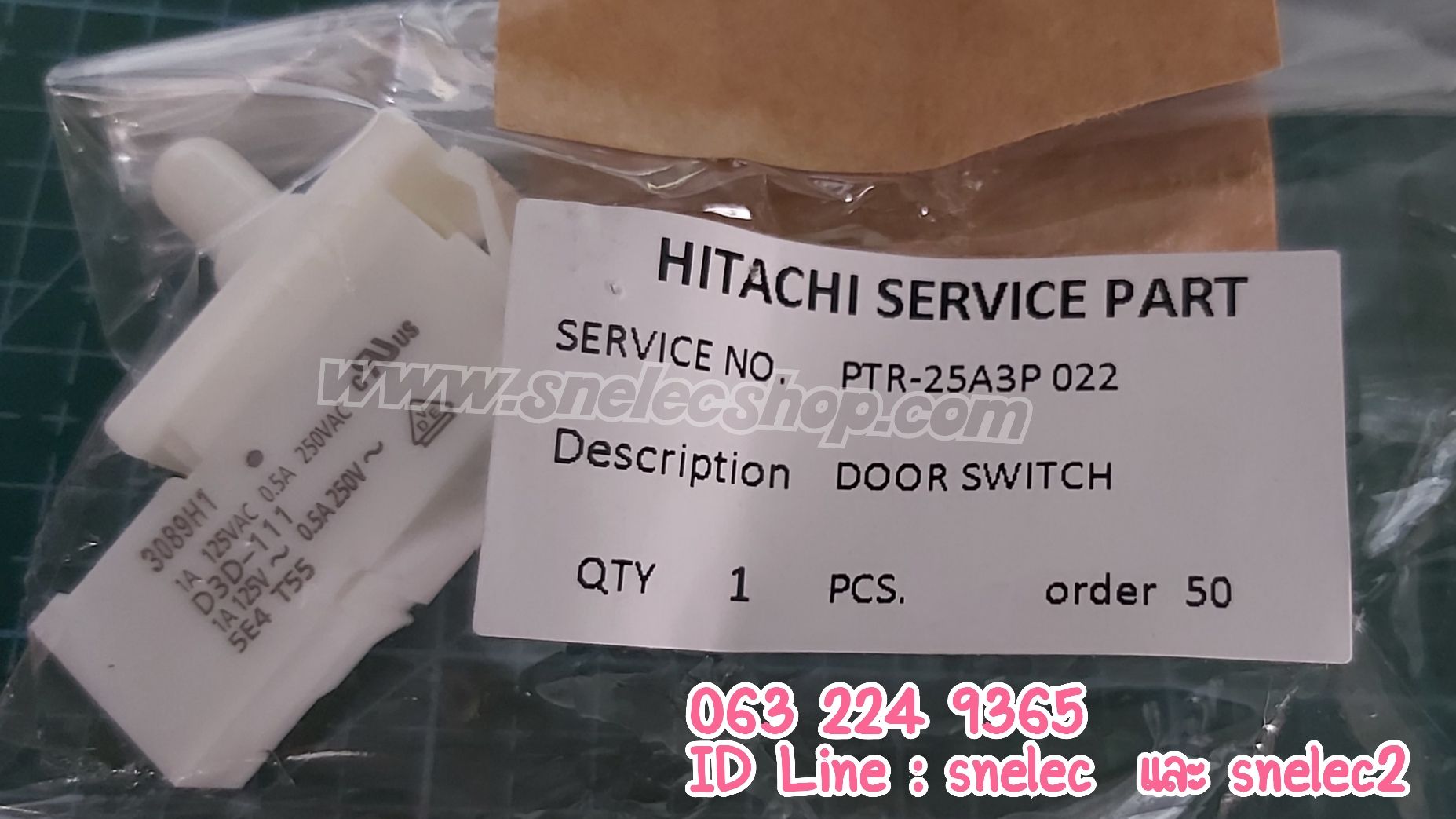 สวิตซ์ประตูตู้เย็น ฮิตาชิ พาร์ท PTR-25A3P*022 ของแท้100%