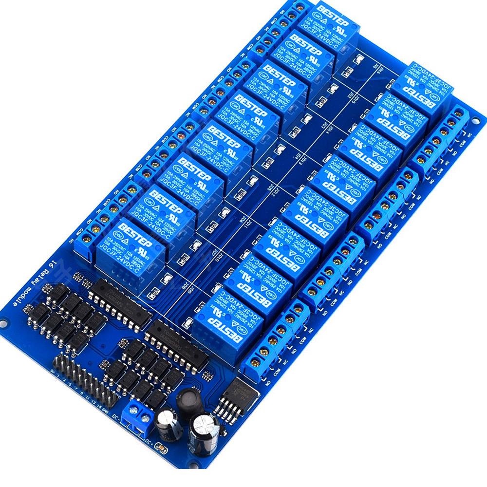 16 Channel Relay รีเลย์ 16 ช่อง (24V) Low Level Trigger - หัวรีเลย์ยี่ห้อ BESTEP