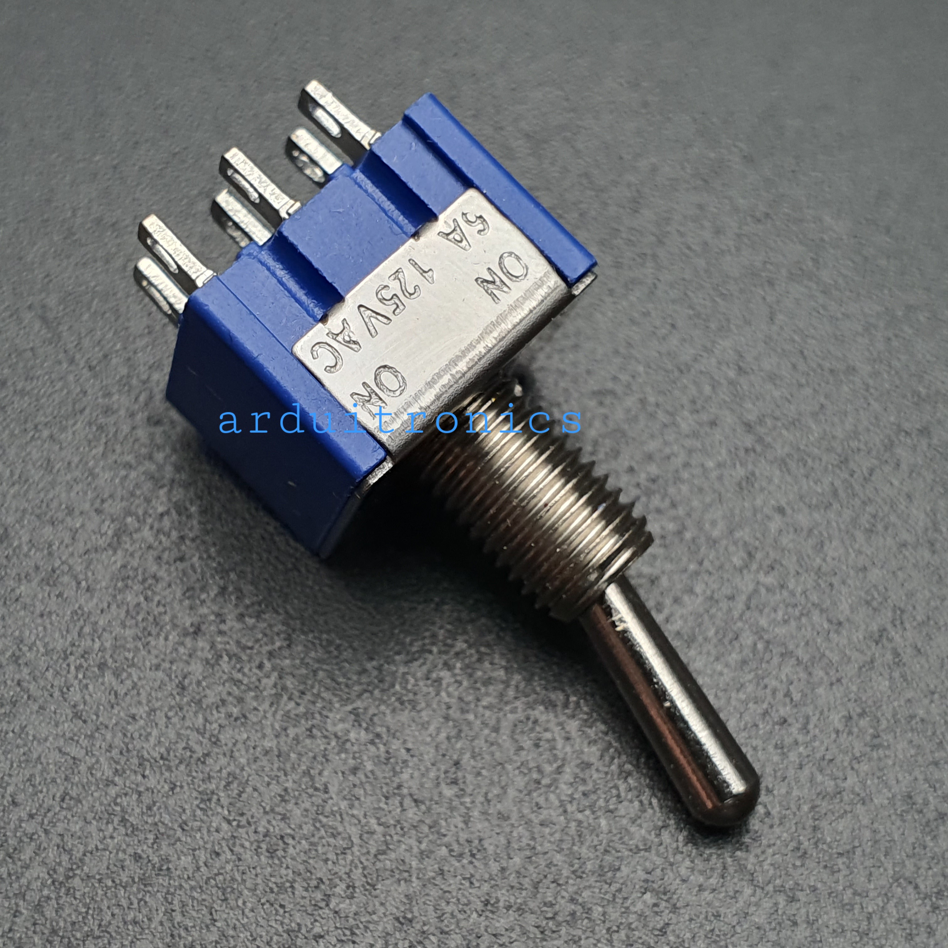 MTS-202 Toggle Switch 6-Pin แบบ On-On (สวิตช์เปิด/ปิด 6 ขา 6A 125V)