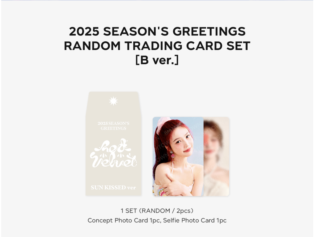Red Velvet -2025 SM SEASON'S GREETINGS MD - Random Trading Card set B ver (ได้การ์ดสุ่ม 2 ใบ ค่ะ )
