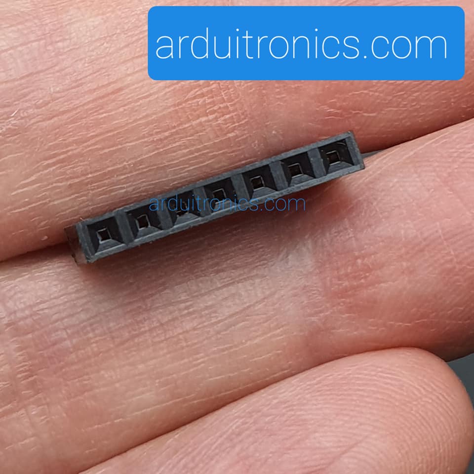 [Black] 1X7 Pin Single Row Female Header 2.54mm Pitch Straight Pin Square (จำนวน 1 ชิ้น)