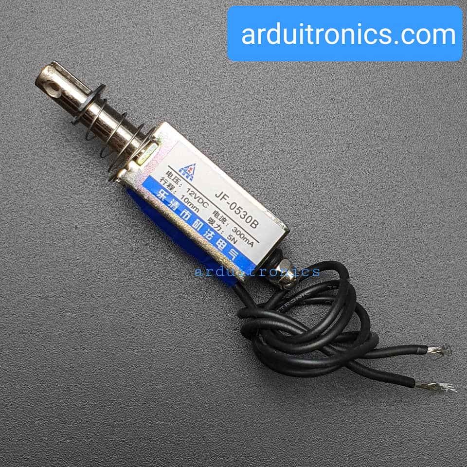 กลอนไฟฟ้า กลอนลิ้นชักไฟฟ้า Push-Pull Frame Type DC Electromagnet รุ่น JF-0530B 12V