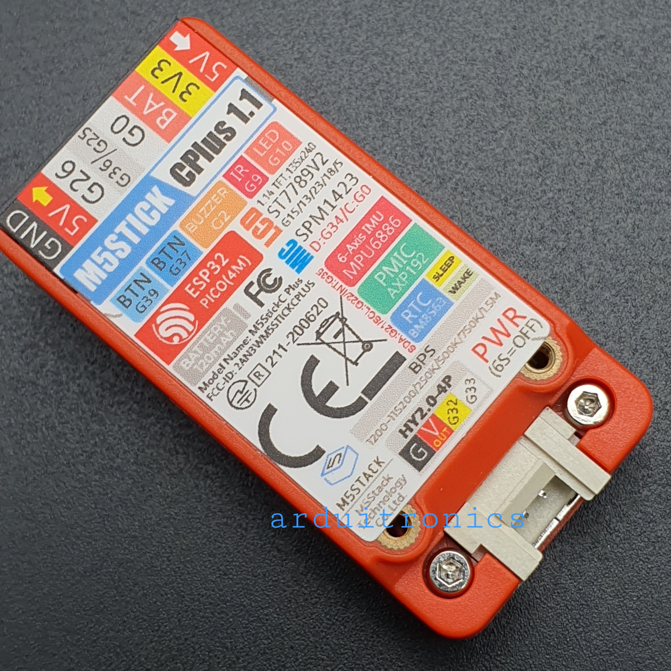 M5Stack M5StickC IoT (Watch) Development Kit + พร้อมสายนาฬิกาและฐานรอง (M5-WATCH STICKC PLUS)