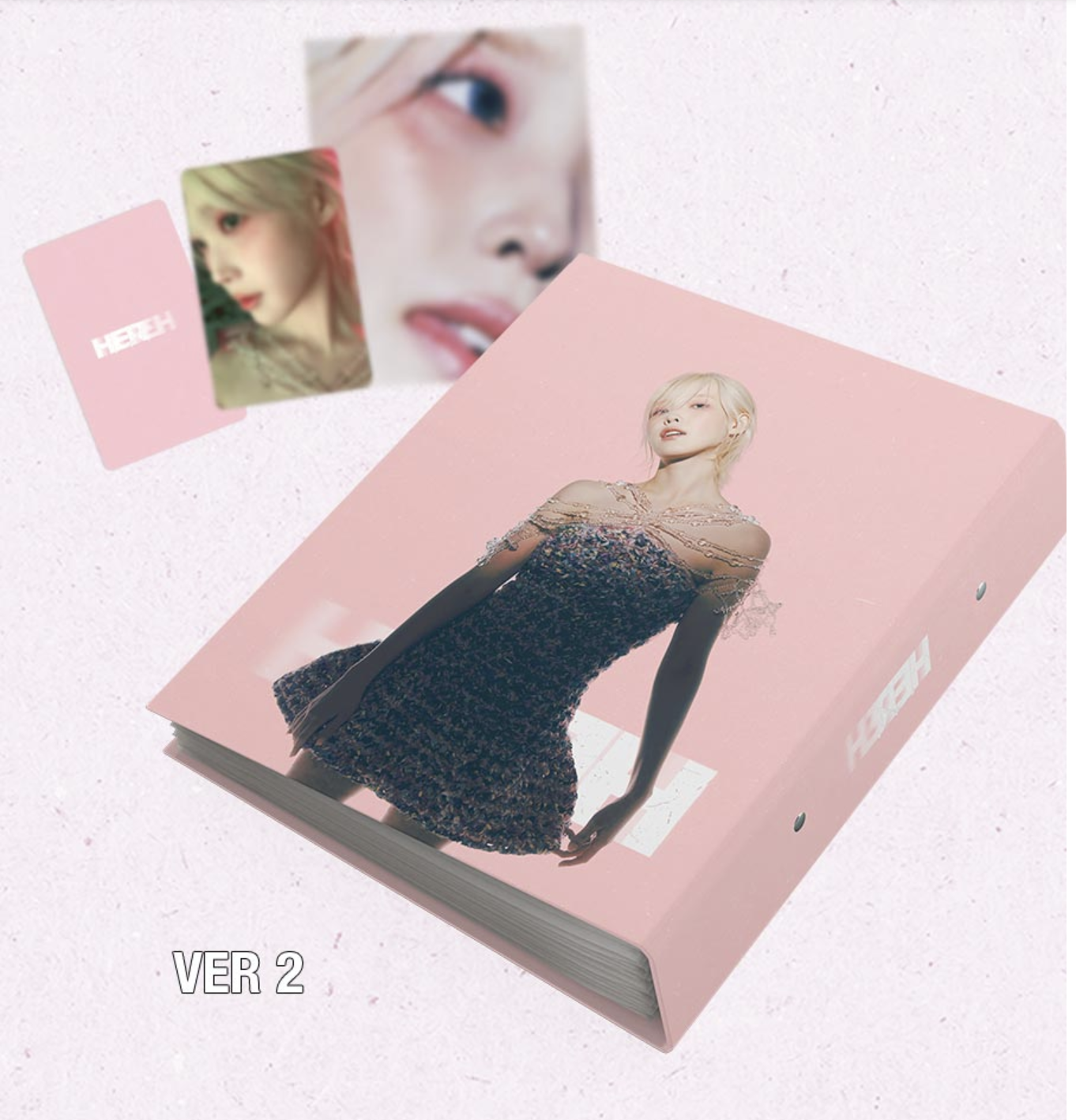 IU -2024 IU H.E.R. WORLD TOUR CONCERT IN SEOUL Official MD - Photo Card Binder Index Set แฟ้มใส่การ์ด แบบ Pink
