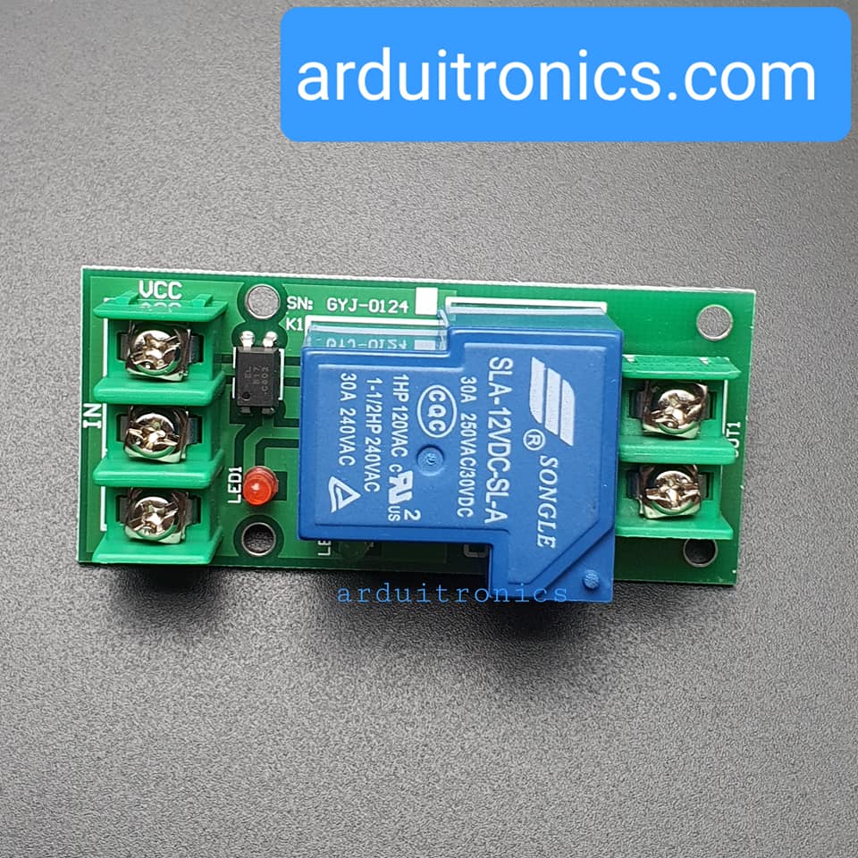 1 Channel Relay 12V 30A รีเลย์ 12V 30A ทำงานแบบ Active High