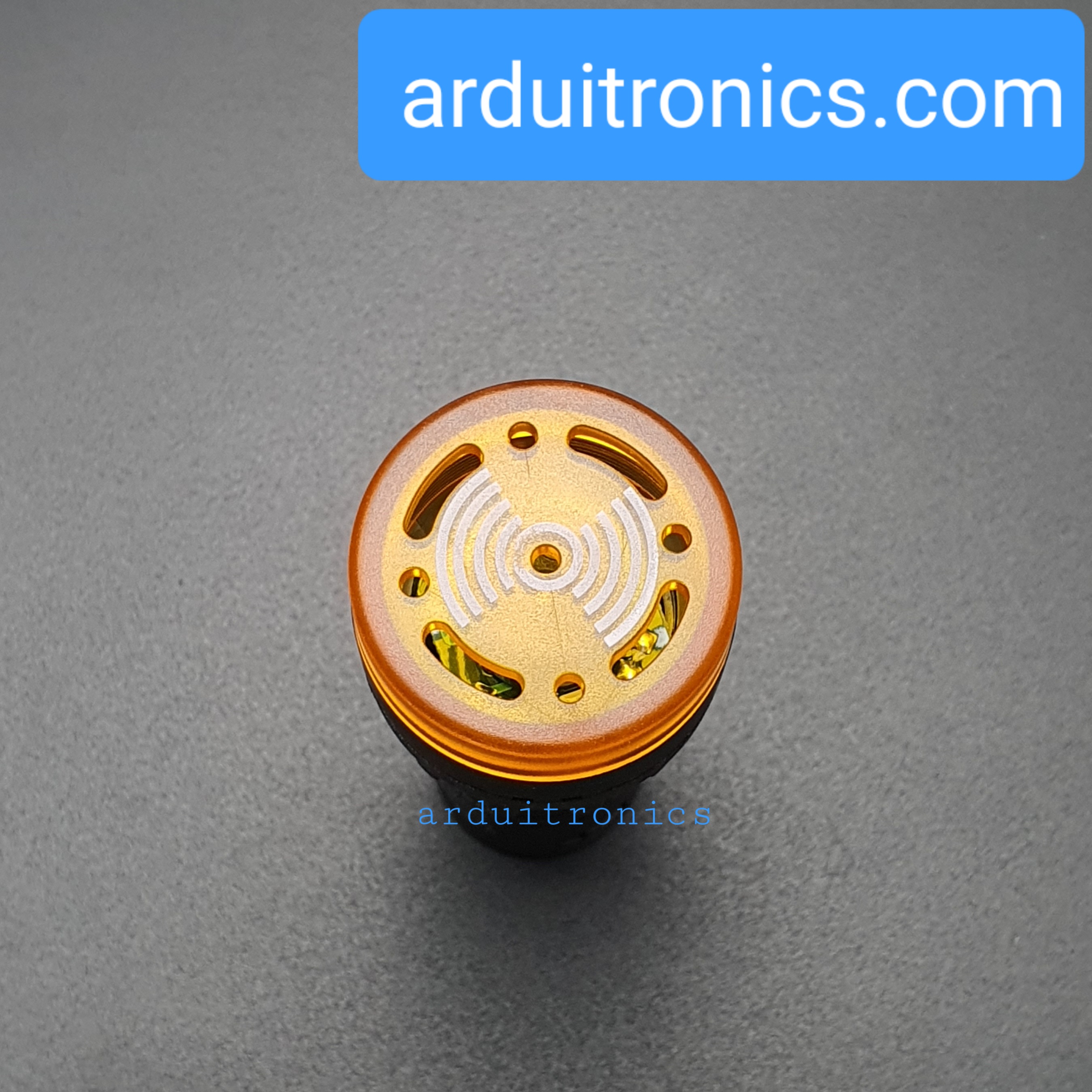 ไฟสีส้ม Buzzer LED Alert 220VAC เสียงและแสงสัญญาณเตือนภัย ออดไฟฟ้า 22mm