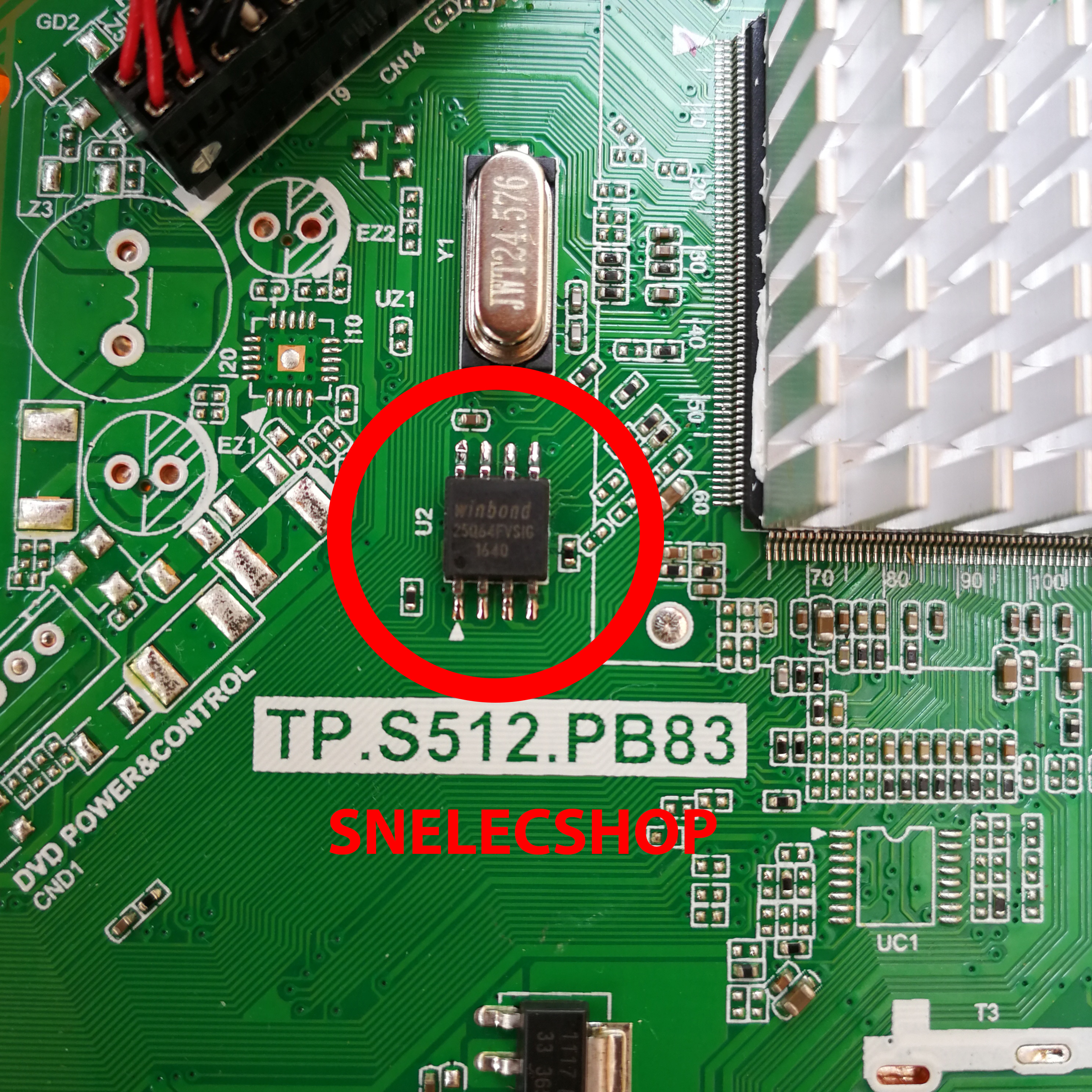 IC MEM Aconatic : AN-LT5011H เบอร์บอร์ด TP.S512.PB83 ตำแหน่ง U2 เบอร์จอ T500QVN01.1
