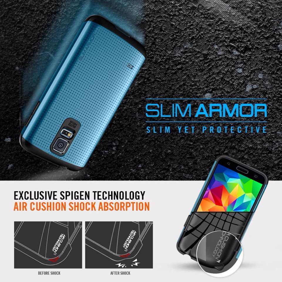 Back case for Samsung Galaxy S5 สีน้ำเงิน 1 ชิ้น