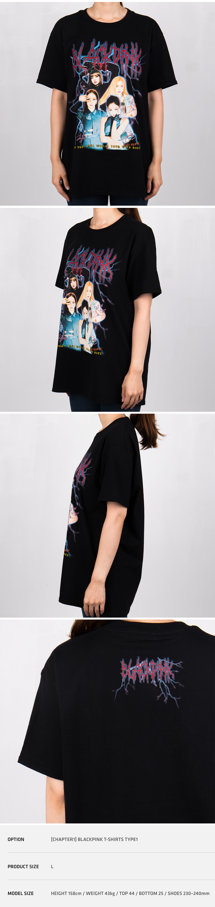 BLACKPINK CHAPTER1 T-SHIRTS_TYPE1 ระบุ sizeที่ต้องการนะคะ