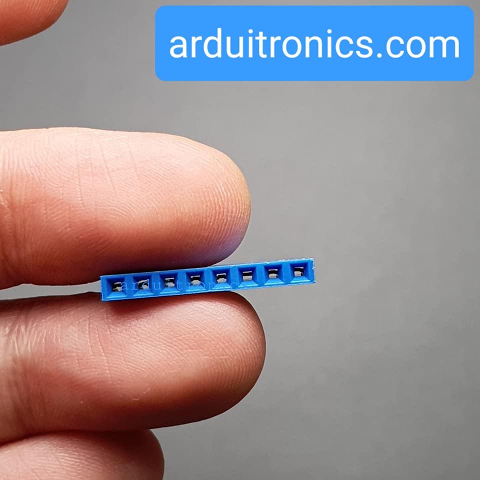 [Blue] 1x8 Pin Single Row Female Header 2.54mm Pitch Straight Pin Square (จำนวน 1 ชิ้น)