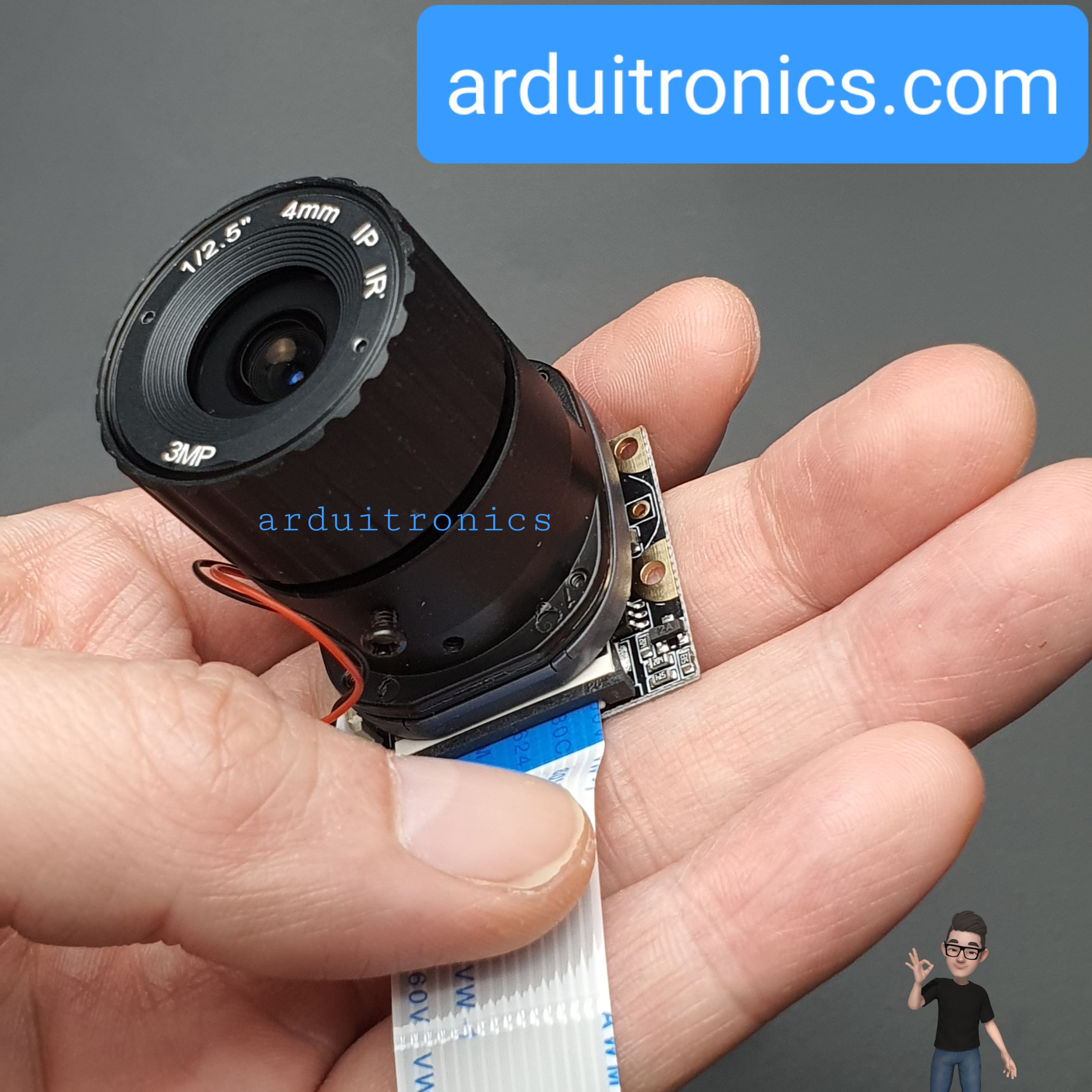 Raspberry Pi 4B/3B+ Camera 5MP 4mm Focal Length Night Vision IR-CUT Lens